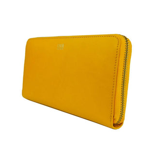 Yellow Calfskin Women Wallet - IzzySauvage