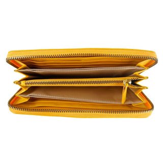 Yellow Calfskin Women Wallet - IzzySauvage